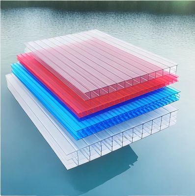 좋은 가격 SGS 검증된 날씨 저항성 폴리카보네이트 PC 3-4 쌍벽 홀 그린 시트 온라인으로