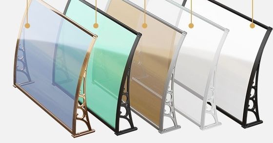 폴리카보네이트 창문 천장 DIY 검은 흰색 또는 회색 브래킷과 함께 천장