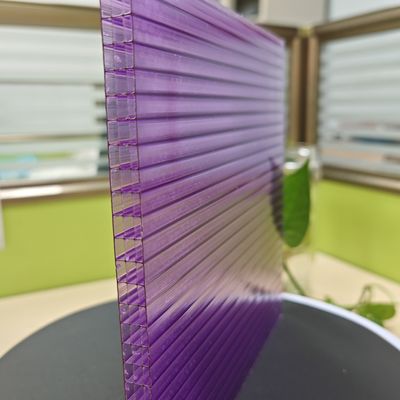 보라색 독특한 8mm 폴리카보네이트 지붕 잎 4층 구조