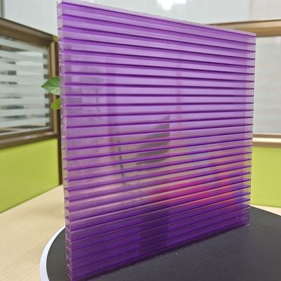 10mm 2.1m*5.8m 보라색 폴리카보네이트 시트 4층 구조