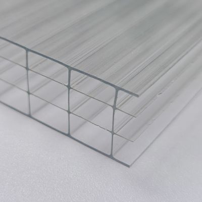 OEM 투명 20mm 4층 플라스틱 폴리카보네이트 홀 엽 우수한 열 절연 및 충격 저항성