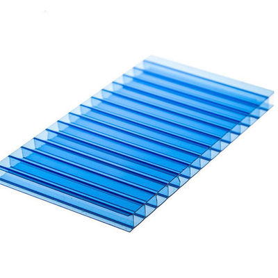 좋은 가격 6mm에서 10mm 블루 폴리카보네이트 시트, UV 보호 및 유분하고 쾌적한 환경 조명을 위해 다벽 구조 온라인으로